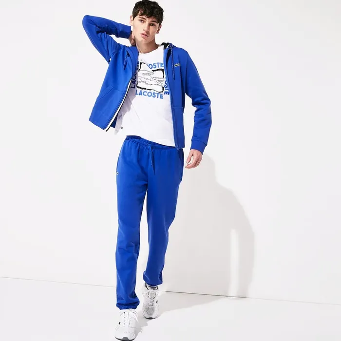 SPORT Fleece Track Pants Blue Mens Lacoste Tracksuits Store