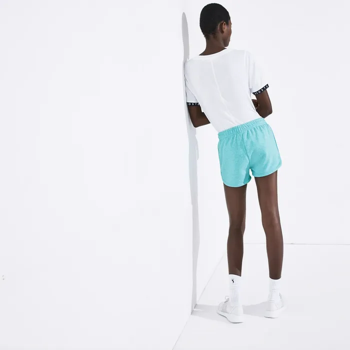 SPORT French Terry Shorts Blue Chine Womens Lacoste Pants and Shorts Near Me