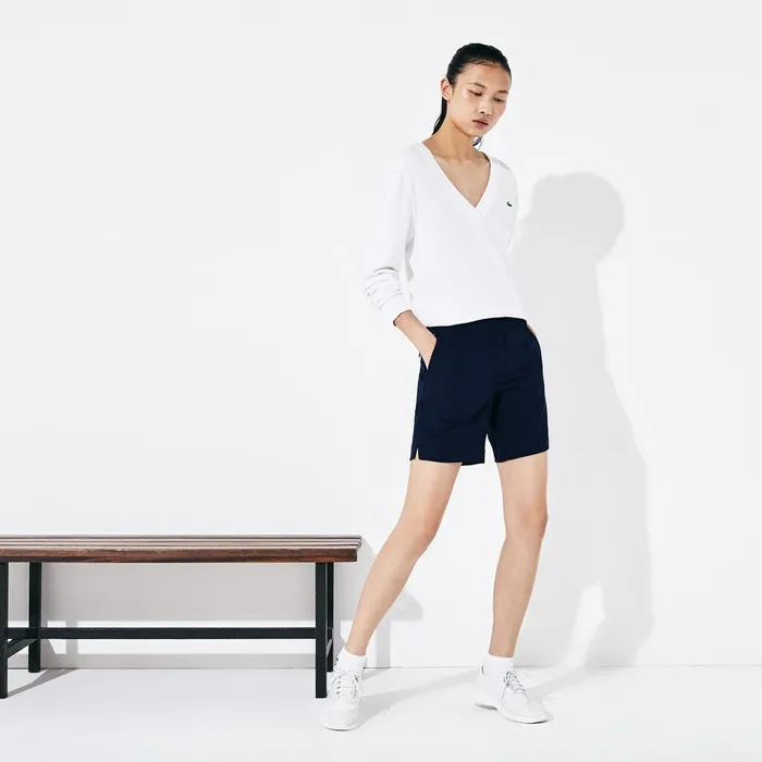 SPORT Gabardine Bermuda Shorts Navy Blue Womens Lacoste Pants and Shorts Shop Online SPORT Gabardine Bermuda Shorts Navy Blue Womens Lacoste Pants and Shorts Shop Online