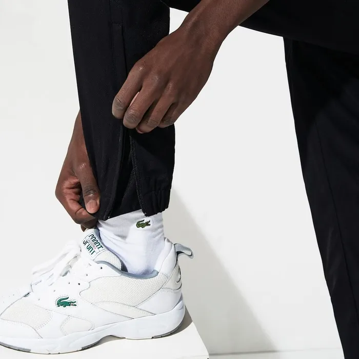 SPORT Hooded Colorblock Tracksuit RedBlackWhite Mens Lacoste Pants and Shorts Online Outlet Store