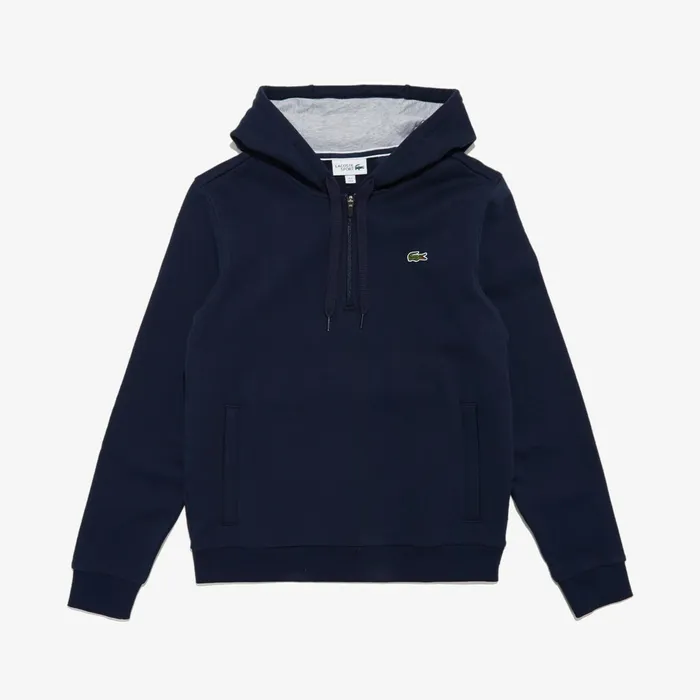 SPORT Hooded Fleece Tennis Sweatshirt Navy BlueGrey Chine Mens Lacoste Sweatshirts Gift for Friend