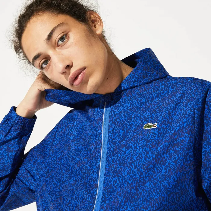 SPORT Hooded Print Zip Jacket Navy BlueBlue Mens Lacoste Jackets and Coats Online SPORT Hooded Print Zip Jacket Navy BlueBlue Mens Lacoste Jackets and Coats Online