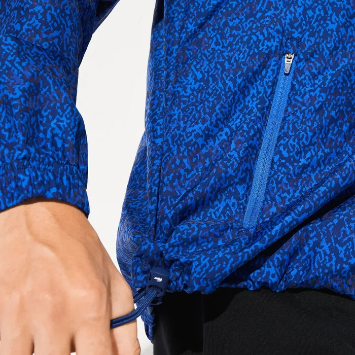 SPORT Hooded Print Zip Jacket Navy BlueBlue Mens Lacoste Jackets and Coats Online