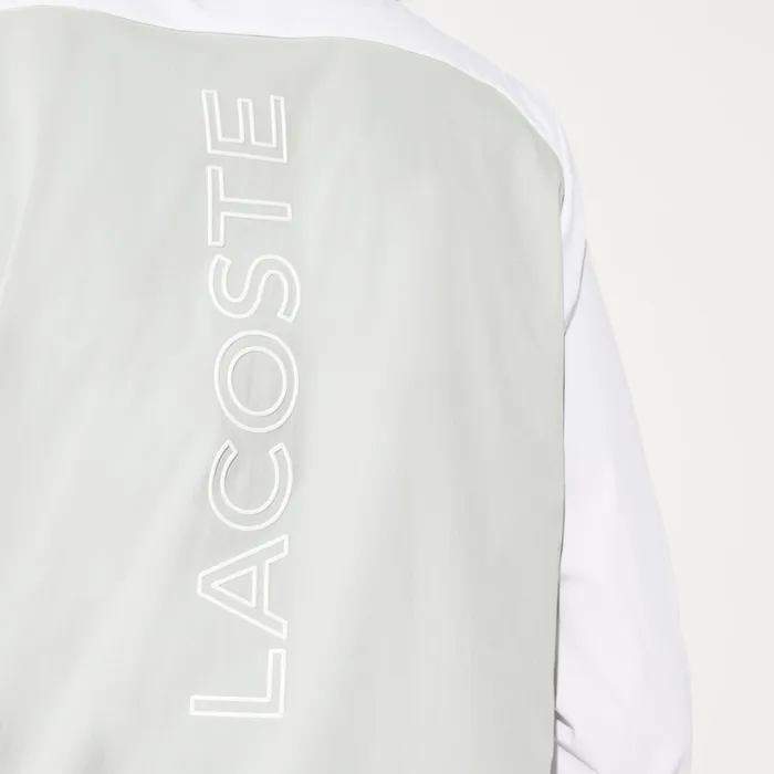 SPORT Light WaterResistant Zip Golf Jacket WhiteLight GreyNavy BlueRed Mens Lacoste Jackets and Coats Outlet Factory