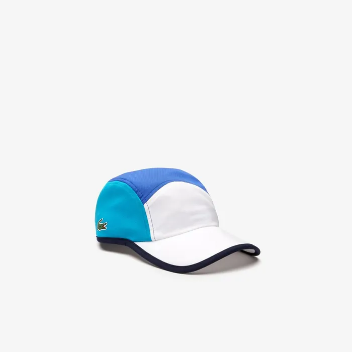 SPORT Lightweight ColorBlock Tennis Cap BlueWhiteTurquoiseNavy Blue Mens Lacoste Caps and Hats For Sale Online