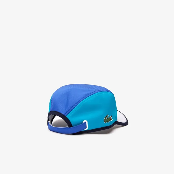 SPORT Lightweight ColorBlock Tennis Cap BlueWhiteTurquoiseNavy Blue Mens Lacoste Caps and Hats For Sale Online