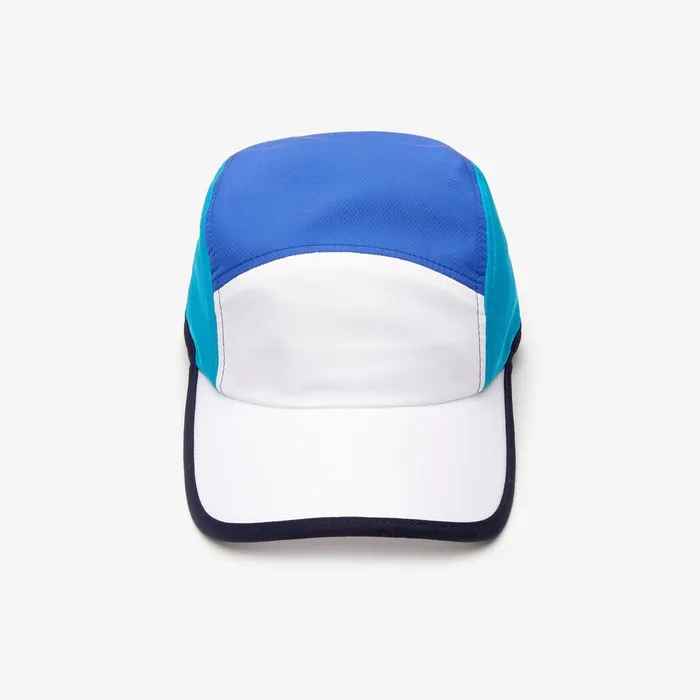SPORT Lightweight ColorBlock Tennis Cap BlueWhiteTurquoiseNavy Blue Mens Lacoste Caps and Hats For Sale Online