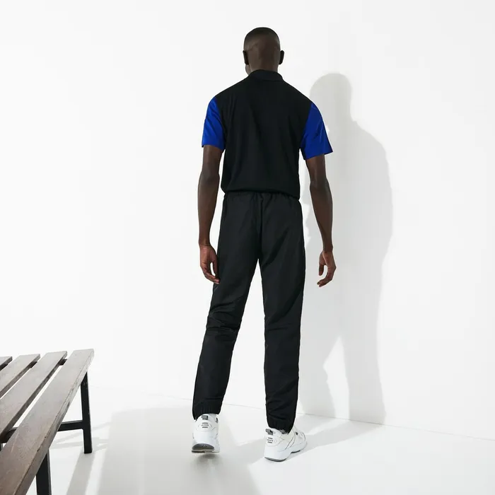 SPORT Lightweight ColorBlock Track Pants BlackWhiteBlueBlack Mens Lacoste Pants and Shorts For Sale