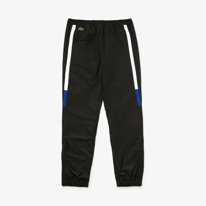 SPORT Lightweight ColorBlock Track Pants BlackWhiteBlueBlack Mens Lacoste Pants and Shorts For Sale
