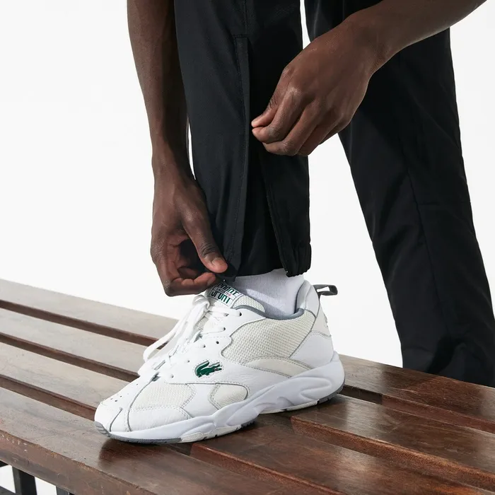 SPORT Lightweight ColorBlock Track Pants BlackWhiteBlueBlack Mens Lacoste Pants and Shorts For Sale
