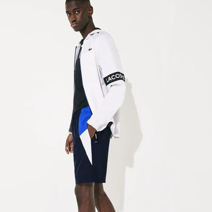 SPORT Lightweight Colorblock Tennis Shorts Navy BlueBlueWhite Mens Lacoste Pants and Shorts Gift Ideas SPORT Lightweight Colorblock Tennis Shorts Navy BlueBlueWhite Mens Lacoste Pants and Shorts Gift Ideas
