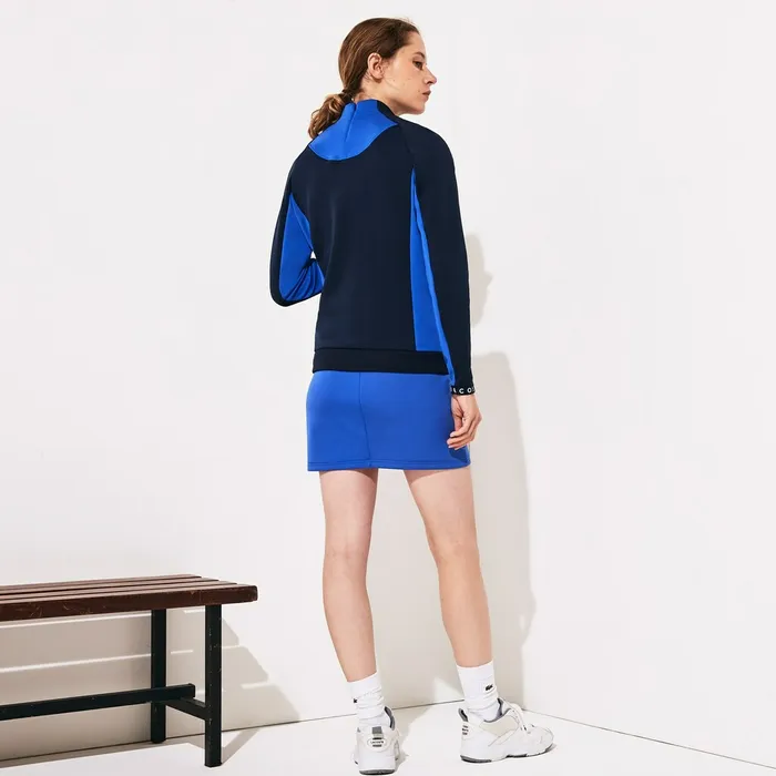 SPORT Lightweight Neoprene Tennis ZipUp Navy BlueBlueNavy BlueWhite Womens Lacoste Sweaters and Sweatshirts Cheap On Sale