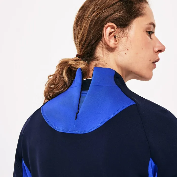 SPORT Lightweight Neoprene Tennis ZipUp Navy BlueBlueNavy BlueWhite Womens Lacoste Sweaters and Sweatshirts Cheap On Sale