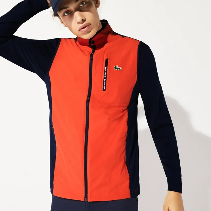 SPORT Lightweight WaterResistant Golf Vest RedNavy Blue Mens Lacoste Jackets and Coats Online Store SPORT Lightweight WaterResistant Golf Vest RedNavy Blue Mens Lacoste Jackets and Coats Online Store