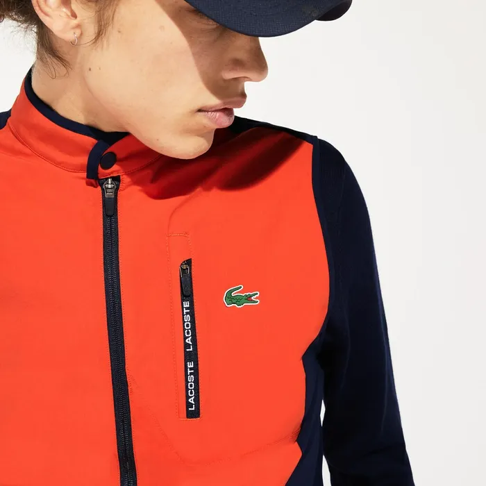 SPORT Lightweight WaterResistant Golf Vest RedNavy Blue Mens Lacoste Jackets and Coats Online Store
