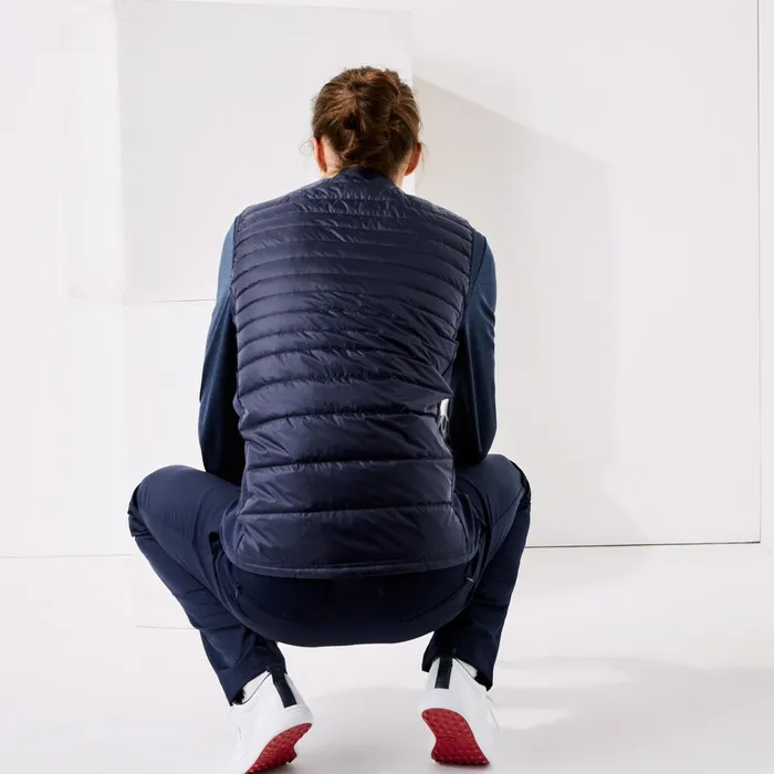SPORT Lightweight WaterResistant Quilted Vest Navy Blue Mens Lacoste Jackets and Coats Online Outlet Store