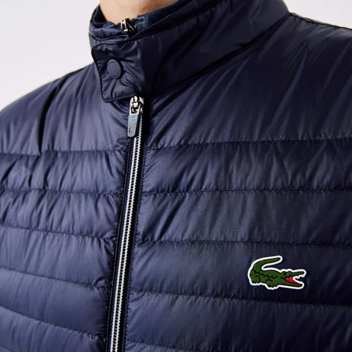 SPORT Lightweight WaterResistant Quilted Vest Navy Blue Mens Lacoste Jackets and Coats Online Outlet Store