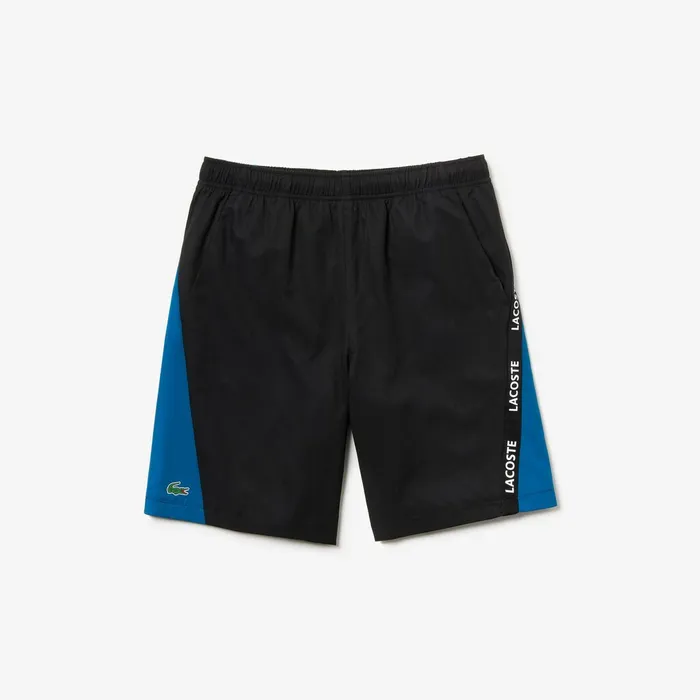 SPORT Logo TwoTone Shorts BlackBlueWhite Mens Lacoste Pants and Shorts Gift 4 You