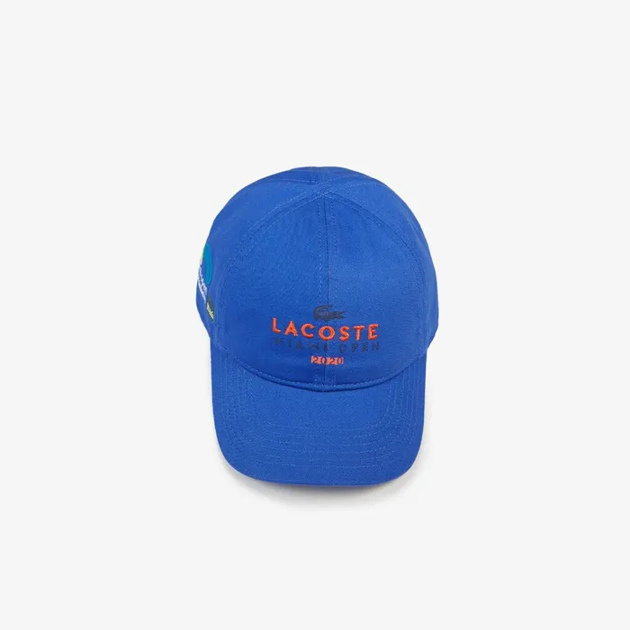 SPORT Miami Open Cotton Cap BlueOrangeNavy Blue Mens Lacoste Caps and Hats Shop
