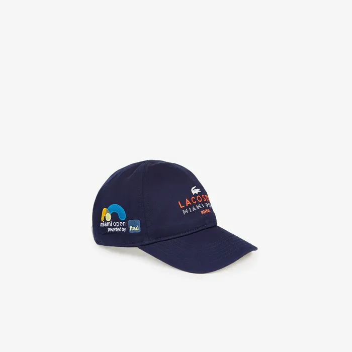 SPORT Miami Open Cotton Cap Navy BlueOrangeWhite Mens Lacoste Caps and Hats Online Outlet Store SPORT Miami Open Cotton Cap Navy BlueOrangeWhite Mens Lacoste Caps and Hats Online Outlet Store