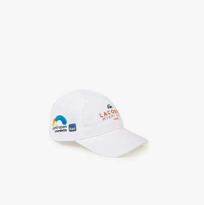 SPORT Miami Open Cotton Cap WhiteOrangeNavy Blue Mens Lacoste Caps and Hats Online SPORT Miami Open Cotton Cap WhiteOrangeNavy Blue Mens Lacoste Caps and Hats Online