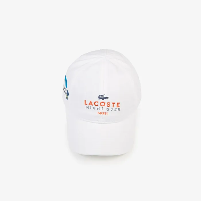 SPORT Miami Open Cotton Cap WhiteOrangeNavy Blue Mens Lacoste Caps and Hats Online
