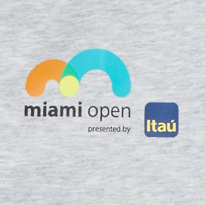 SPORT Miami Open Crew Neck Graphic Tee Grey Chine Mens Lacoste TShirts Shop