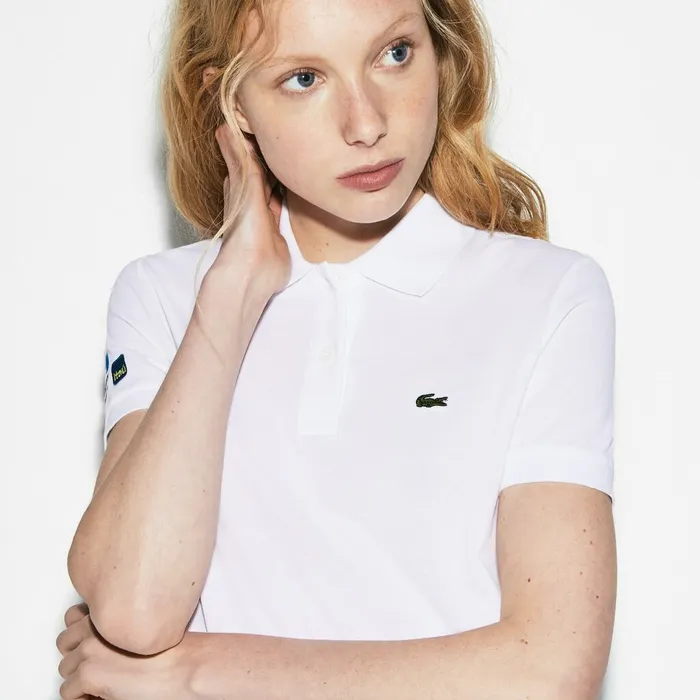 SPORT Miami Open Edition Petit Piqu Polo White Womens Lacoste Polos USA