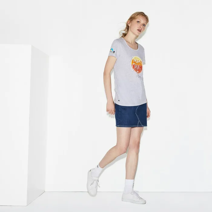 SPORT Miami Open Edition Tshirt Grey Chine Womens Lacoste TShirts Gift 4 You