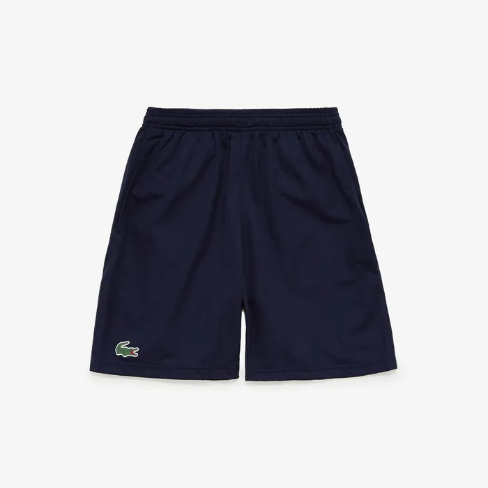 SPORT Miami Open Ergonomic Piqu Shorts Navy Blue Mens Lacoste Pants and Shorts Casaul SPORT Miami Open Ergonomic Piqu Shorts Navy Blue Mens Lacoste Pants and Shorts Casaul