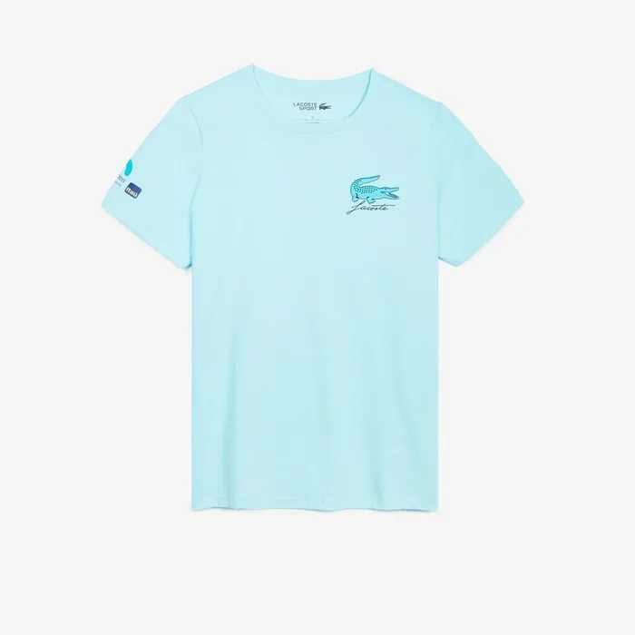 SPORT Miami Open Palm Tree Print Tshirt Turquoise Womens Lacoste TShirts For Sale Online
