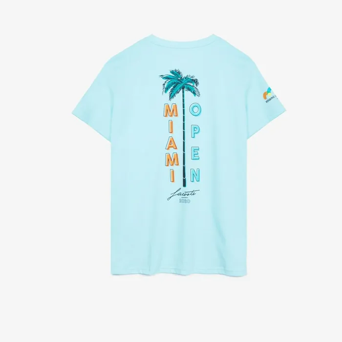 SPORT Miami Open Palm Tree Print Tshirt Turquoise Womens Lacoste TShirts For Sale Online
