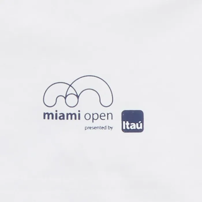 SPORT Miami Open Print Breathable Tshirt WhiteNavy Blue Mens Lacoste TShirts Popular