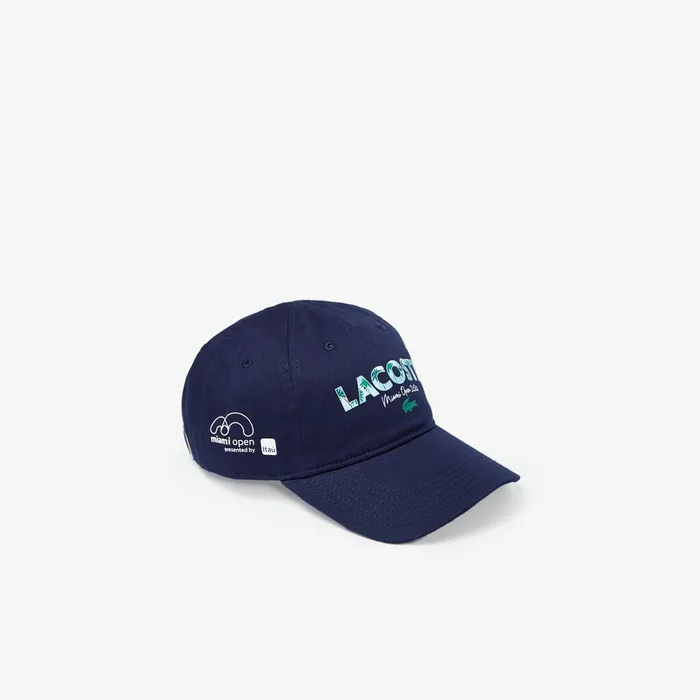 SPORT Miami Open Print Cotton Cap Navy BlueWhite Mens Lacoste Caps and Hats Online Outlet Store SPORT Miami Open Print Cotton Cap Navy BlueWhite Mens Lacoste Caps and Hats Online Outlet Store