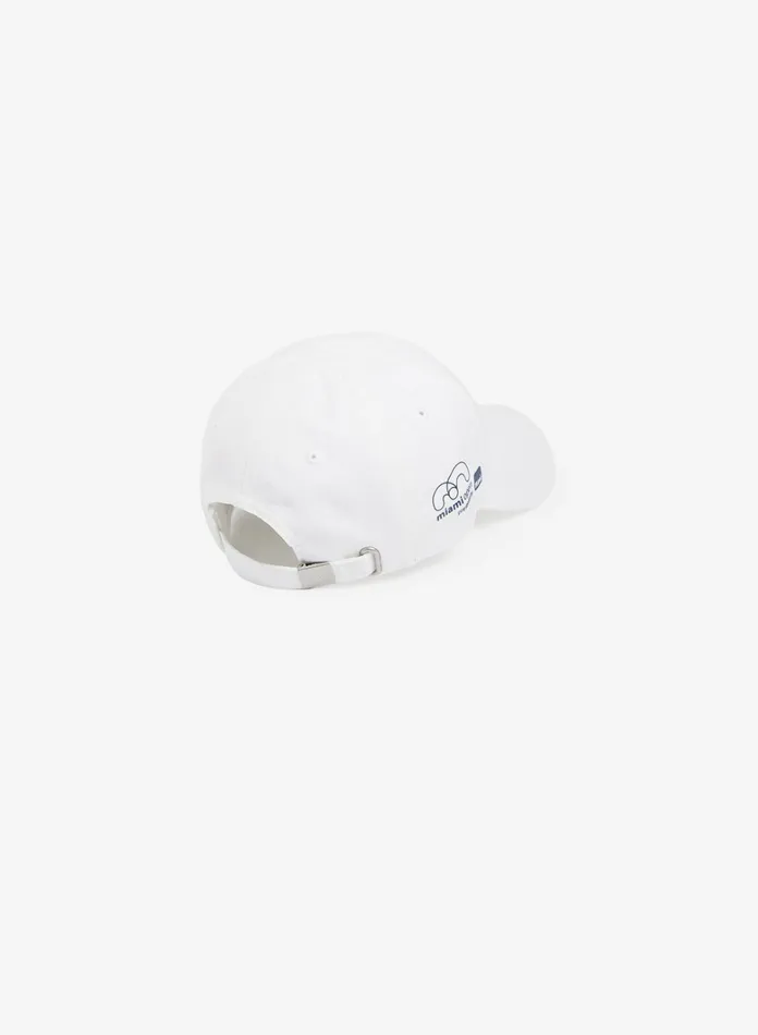 SPORT Miami Open Print Cotton Cap WhiteNavy Blue Mens Lacoste Caps and Hats Online Outlet Store