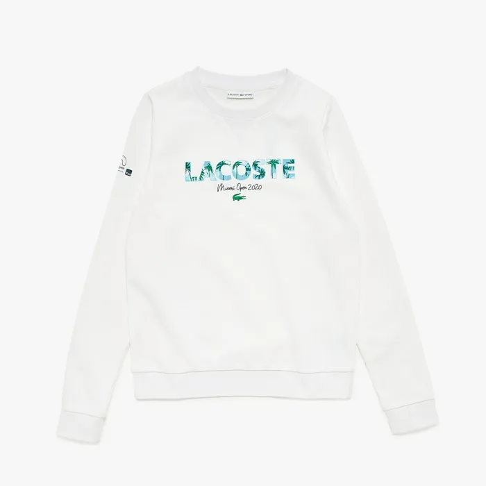 SPORT Miami Open Print Fleece Sweatshirt WhiteNavy Blue Womens Lacoste Sweaters and Sweatshirts Cheap On Sale SPORT Miami Open Print Fleece Sweatshirt WhiteNavy Blue Womens Lacoste Sweaters and Sweatshirts Cheap On Sale