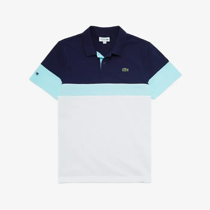 SPORT Miami Open UltraLight Polo Navy BlueWhiteTurquoise Mens Lacoste Polos Store SPORT Miami Open UltraLight Polo Navy BlueWhiteTurquoise Mens Lacoste Polos Store