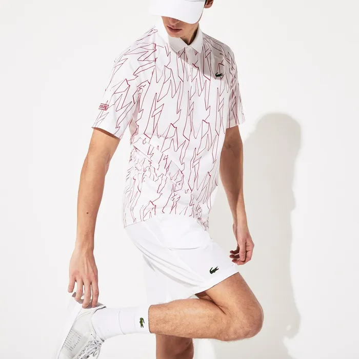 SPORT Novak Djokovic Breathable Stretch Shorts White Mens Lacoste Pants and Shorts Gift for Friend SPORT Novak Djokovic Breathable Stretch Shorts White Mens Lacoste Pants and Shorts Gift for Friend