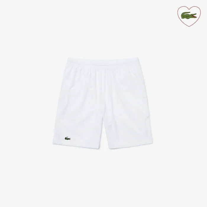 SPORT Novak Djokovic Breathable Stretch Shorts White Mens Lacoste Pants and Shorts Gift for Friend