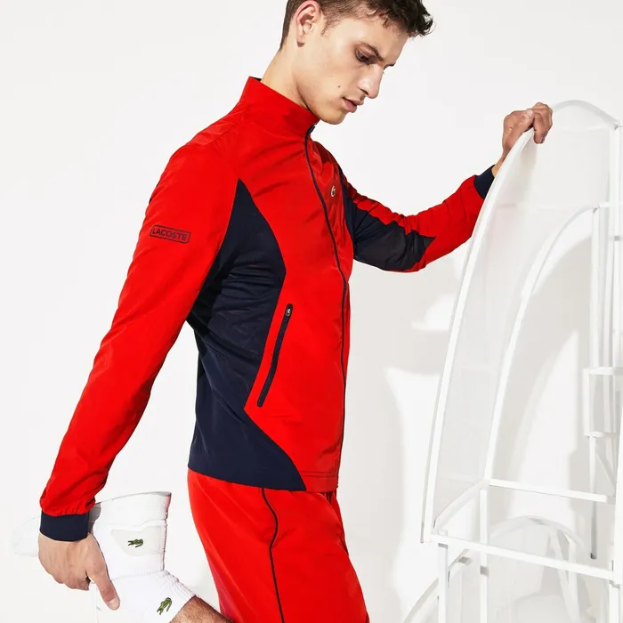 SPORT Novak Djokovic FullZip Jacket RedNavy Blue Mens Lacoste Jackets and Coats Gift 4 You SPORT Novak Djokovic FullZip Jacket RedNavy Blue Mens Lacoste Jackets and Coats Gift 4 You