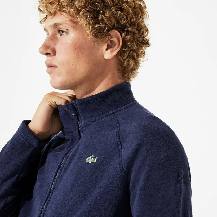 SPORT Novak Djokovic Tech Fleece Jacket Navy Blue Mens Lacoste Sweatshirts Online
