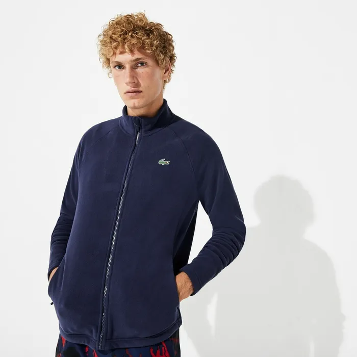 SPORT Novak Djokovic Tech Fleece Jacket Navy Blue Mens Lacoste Sweatshirts Online