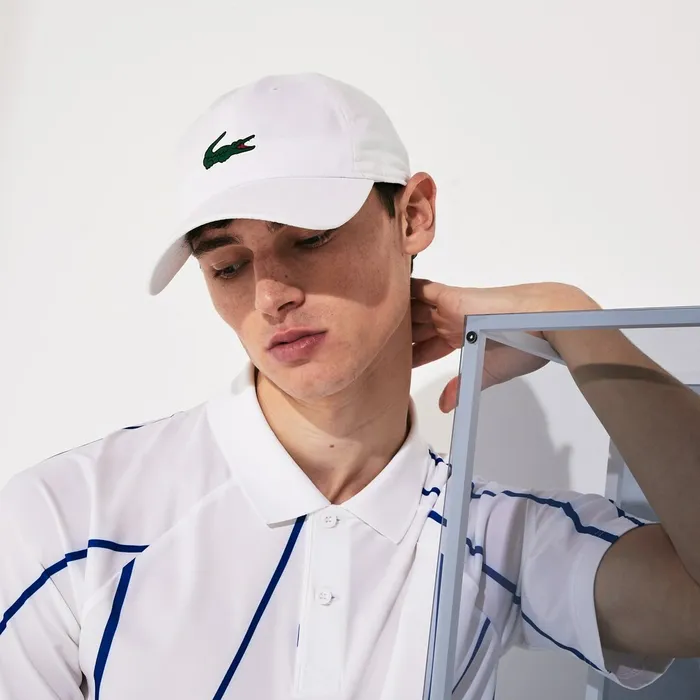 SPORT Novak Djokovic Tennis Cap White Mens Lacoste Caps and Hats Near Me