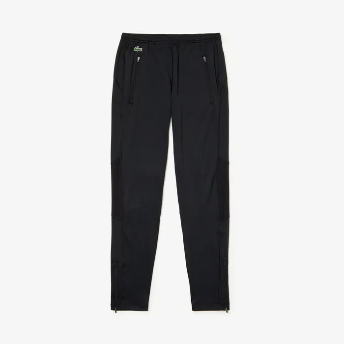 SPORT Paneled Breathable Sweatpants Black Mens Lacoste Pants and Shorts Popular