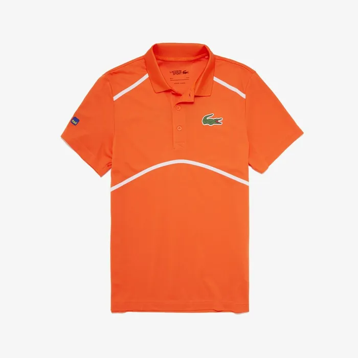 SPORT Performance Polo OrangeWhite Mens Lacoste Polos Online