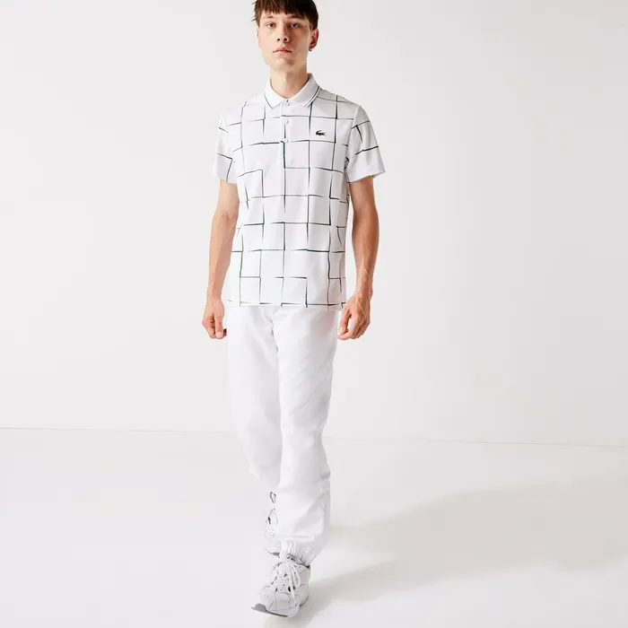 SPORT Performance Side Zip Track Pants White Mens Lacoste Pants and Shorts Shop Online
