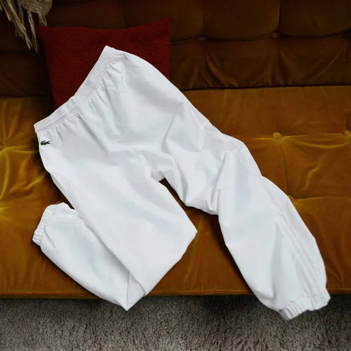 SPORT Performance Side Zip Track Pants White Mens Lacoste Pants and Shorts Shop Online