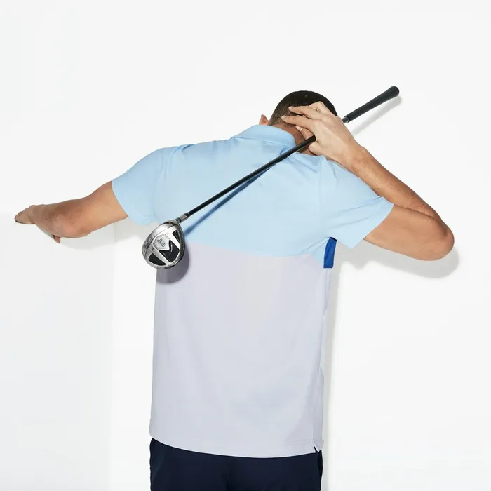 SPORT Petit Piqu Golf Polo Light BlueBlueLight Grey Mens Lacoste Polos Online Store
