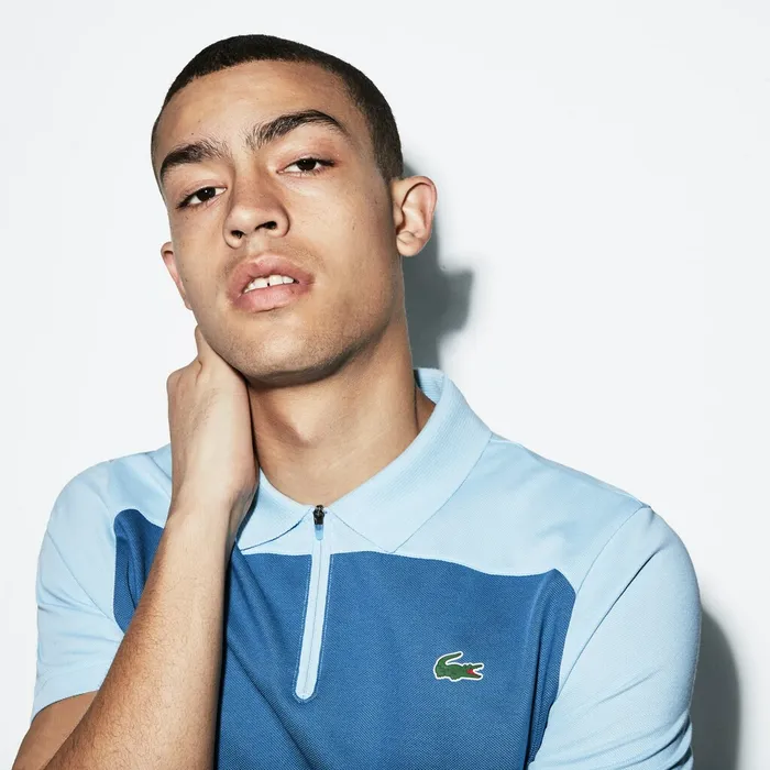 SPORT Petit Piqu Golf Polo Light BlueBlueLight Grey Mens Lacoste Polos Online Store