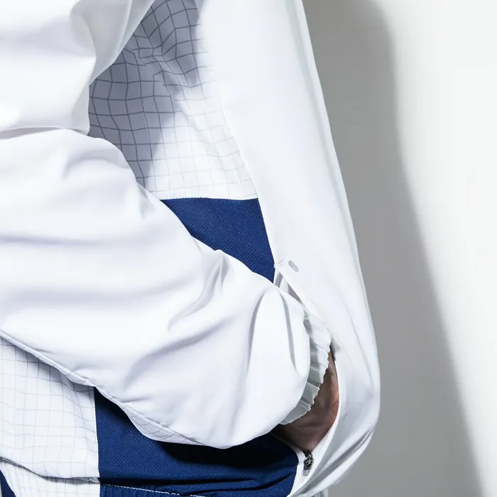 SPORT Piped Taffeta Tennis Tracksuit WhiteNavy BlueGreyGreen Mens Lacoste Tracksuits Casaul